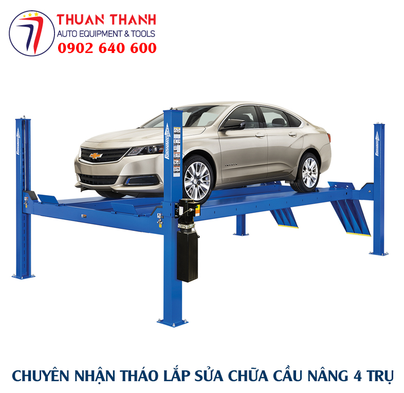 Nhận di dời tháo gỡ lắp ráp vận chuyển sửa chữa cầu nâng 4 trụ