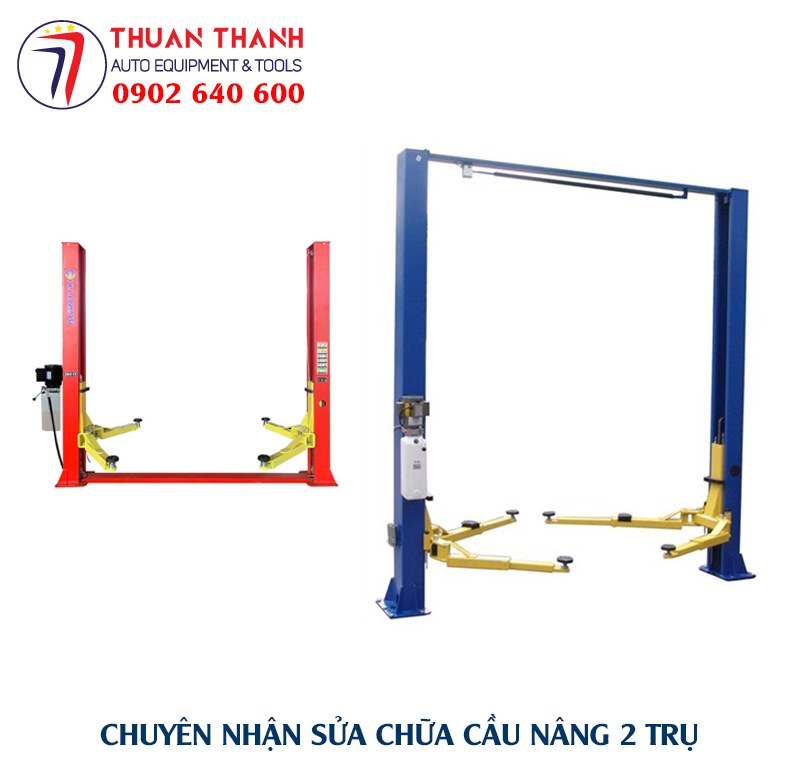 Chuyên sửa chữa cầu nâng ô tô 2 trụ cáp trên cáp dưới garage