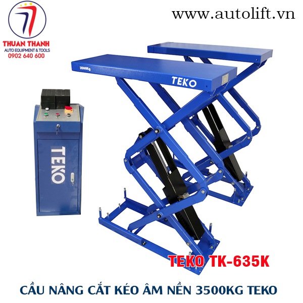 Cầu nâng ô tô cắt kéo âm nền tải trọng 3500kg TEKO TK-635K