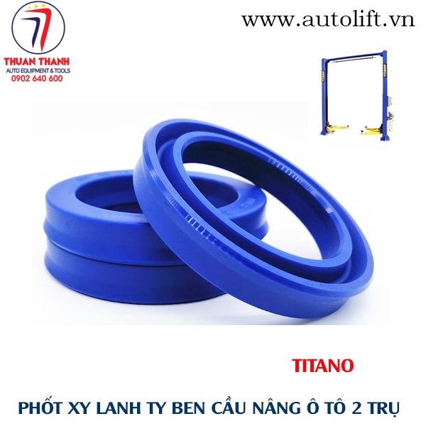 Phốt cầu nâng ô tô 2 trụ TITANO cáp trên cáp dưới