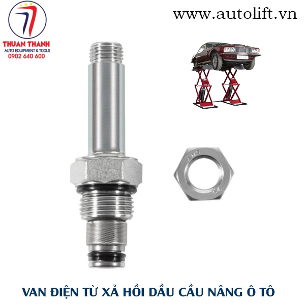 Van điện từ xả dầu cầu nâng ô tô  - Van xả dầu dùng điện cầu nâng ô tô