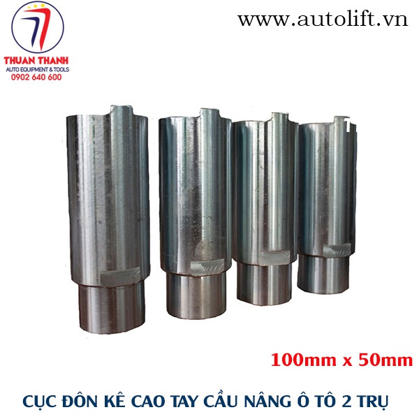 Cục đôn nối kê cao tay cầu nâng 2 trụ cho xe bán tải gầm cao dài 10cm x 5cm