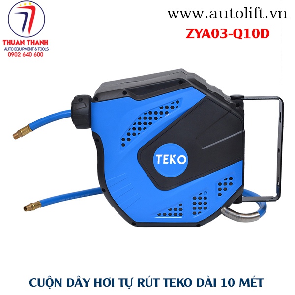 Cuộn dây hơi tự rút treo tường linh hoạt xoay chuyển dài 10m TEKO ZYA03-Q10D