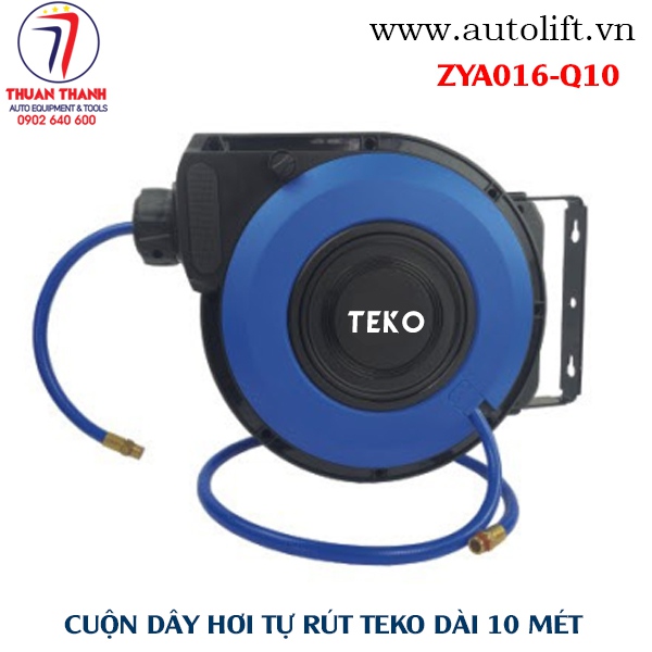 Cuộn dây dẫn hơi khí nén tự rút 10m, 1/4inch TEKO ZYA16-Q10