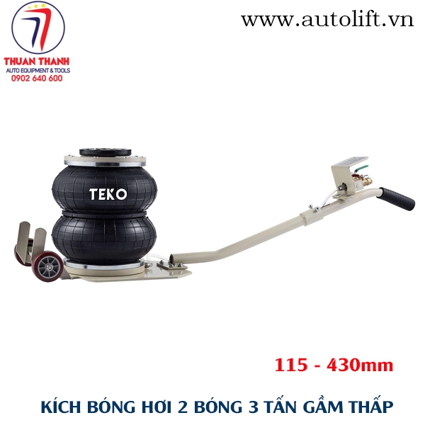 Kích bóng 2 bóng 3 tấn dùng hơi nâng hạ ô tô thay vỏ lốp TEKO TK2B-3000