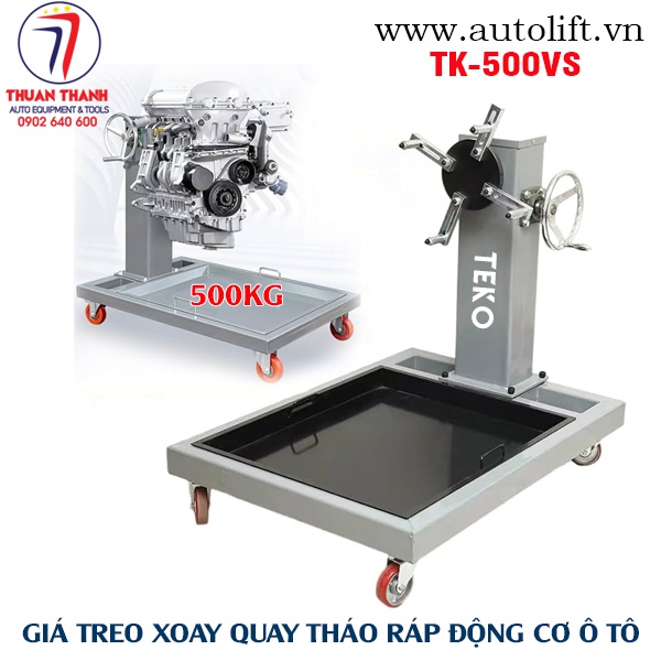 Giá quay tháo ráp động cơ xe ô tô du lịch visai 500kg TEKO