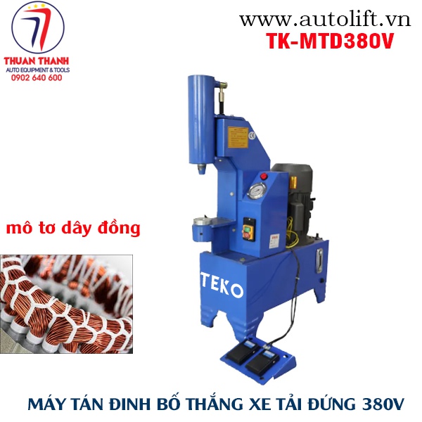 Máy tán đinh bố thắng xe ô tô tải nặng kiểu đứng 380V TEKO