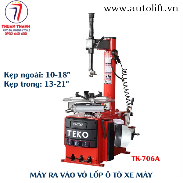 Máy ra vào lốp ô tô xe máy 10-20 inch TEKO TK-706A