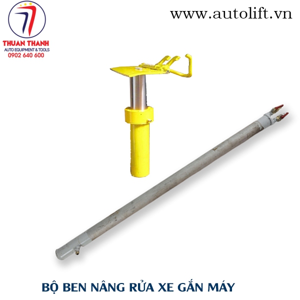 Ben nâng rửa xe máy dùng dầu mặt bàn cong 2 lỗ có khóa chất lượng cao