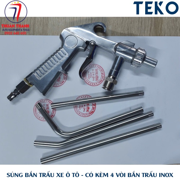 Súng bắn trấu thân nhôm hợp kim có sẵn 4 vòi sử dụng cho ô tô xe máy